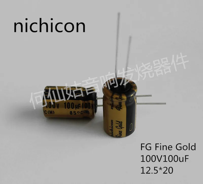 10PCS NICHICON FG 100V100UF 12.5x20 mm čistega zlata 100UF 100V FineGold MUSE 100uF100V Ojačevalnik Zvoka Kondenzator 100uF/100V