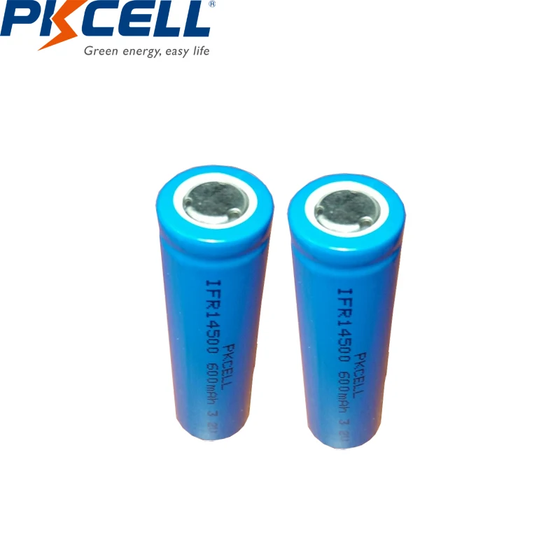 10PCS PKCELL AA Baterije 3.2 v IFR 14500 lifepo4 baterije za ponovno polnjenje baterije AA ravno top za Sončne Luči