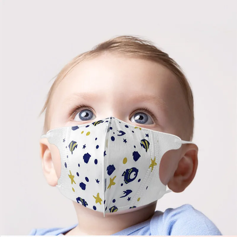 10pcs PM2.5 Otroci Enkratno uporabo Maske za Obraz Maska za otroka Usta Masko Proti Izpušnih plinov, Prahu, Barvita Grafika 0-12 let Umetnih, sintetičnih vlaken, Otroška maska