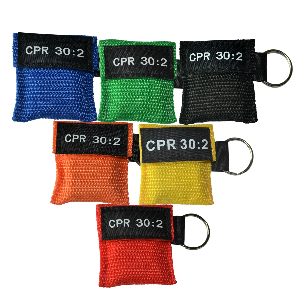 10pcs Prenosni Keychain CPR Resuscitator Masko 30:2 Varnost Umetnega Dihanja Obraz Ščit One-way Valve Medicinske Orodje