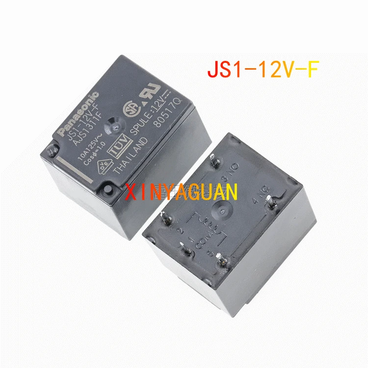 10Pcs prvotna moč rele JS1-5V-F AJS1319F JS1-12V-F AJS1311F JS1-24V-F AJS1312F 5pin 10A125V lahko nadomestijo G5LA-14 5 12V 24V