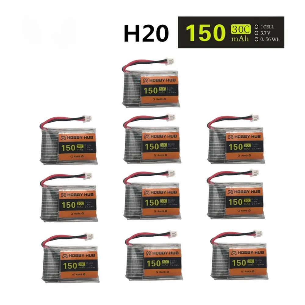 10pcs/set H20 Baterijo 3,7 V: 150mAh 30c lipo baterije Za Syma S8 M67 U839 RC Quadcopter Deli