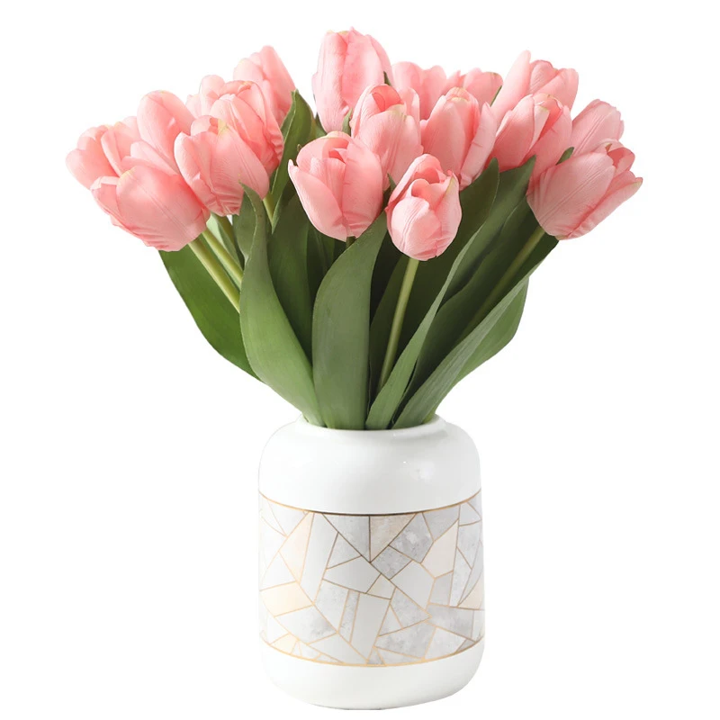 10PCS tulipanov umetne rože pravi občutek umetno šopek ponaredek cvet poročno dekoracijo cvet doma vrt dekoracijo