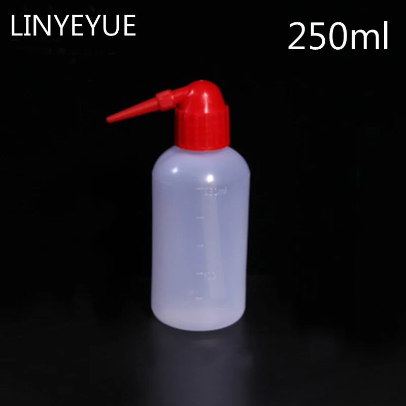 10pcs/veliko 250 ml prozorne Plastike Udarec Pranje steklenico z rdečo kapo,Tatoo Pranje Squeezy Laboratorijske Merilne Steklenice