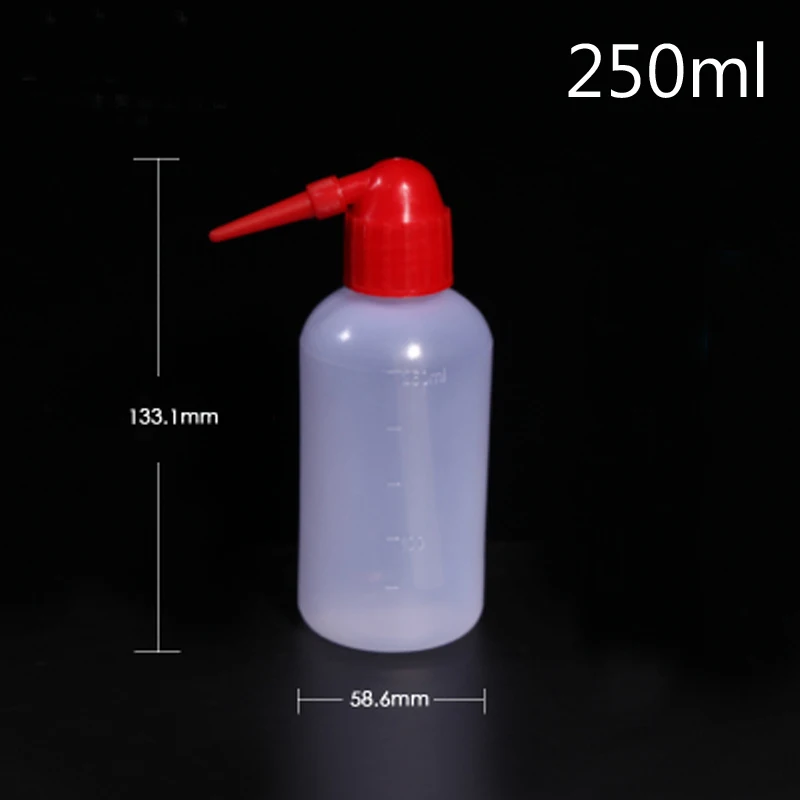 10pcs/veliko 250 ml prozorne Plastike Udarec Pranje steklenico z rdečo kapo,Tatoo Pranje Squeezy Laboratorijske Merilne Steklenice