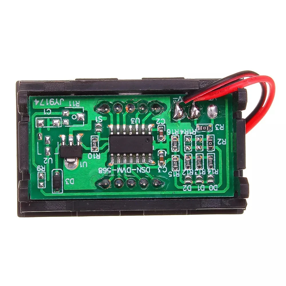 10pcs/veliko Modra/Rdeča/Zelena Mini Digitalni Voltmeter 0.56 4.5 Palčni PROTI-30V Tester Napetosti Meter LED Zaslon, Elektronski Deli, dodatna Oprema