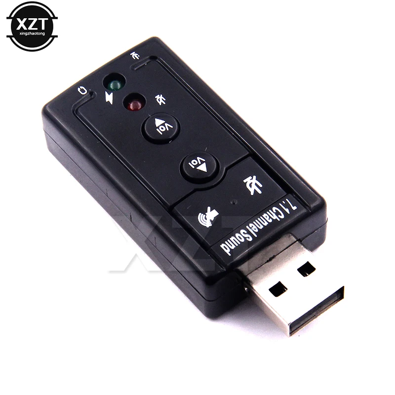 10pcs/Veliko Zunanjih VIRTUALNI 7.1 USB ZVOČNO KARTICO vmesnik USB 2.0 in Mikrofon Zvočnik, Audio Slušalke Mikrofon 3.5 mm Jack Pretvornik