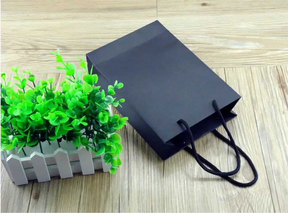 10pcs Več velikostih Navpično design Eco-prijazen večkratno uporabo črnega kartona, papirja, torbice,pisarna,nakupovalne torbe,oblačila reticule