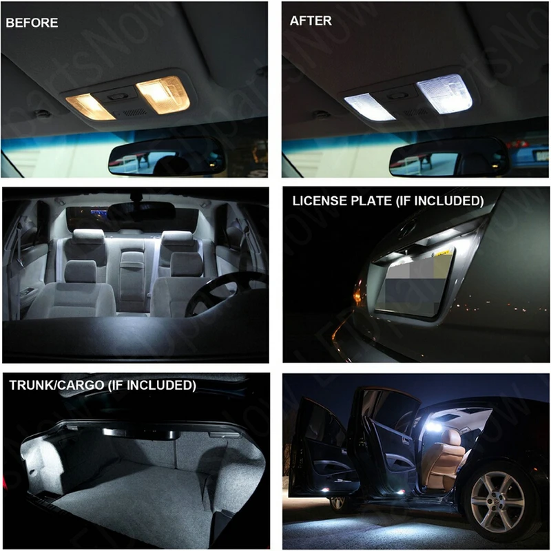 10x Led notranja osvetlitev Za Volkswagen vw EOS LED soba Led Luči Za Avtomobile razsvetljave, komplet avtomobilske žarnice Canbus