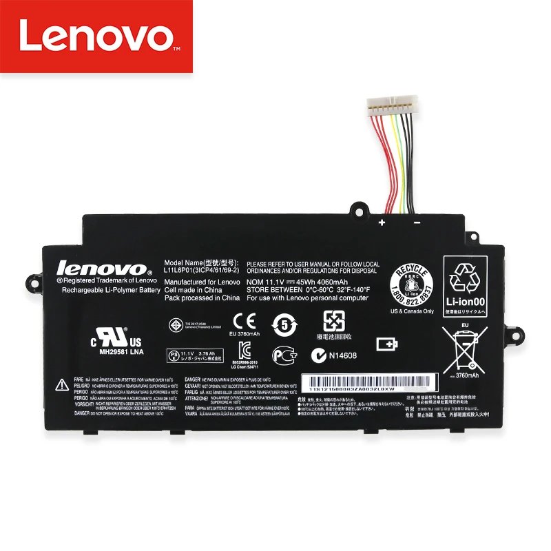11.1 V 45Wh Original L11M3P02 L11L6P01 Laptop Baterija Za Lenovo IdeaPad U31 U510 Serija Tablet