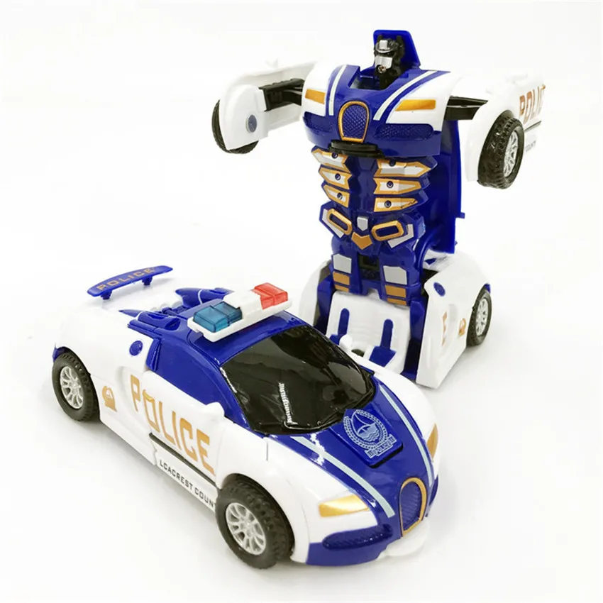 11 cm Potegnite Nazaj En Korak Preoblikovanja Deformirana Robot Modela Avtomobila Igrače Za Fante, Otroci 2 V 1 Vozilo Izobraževalne Robot Igrača Darilo