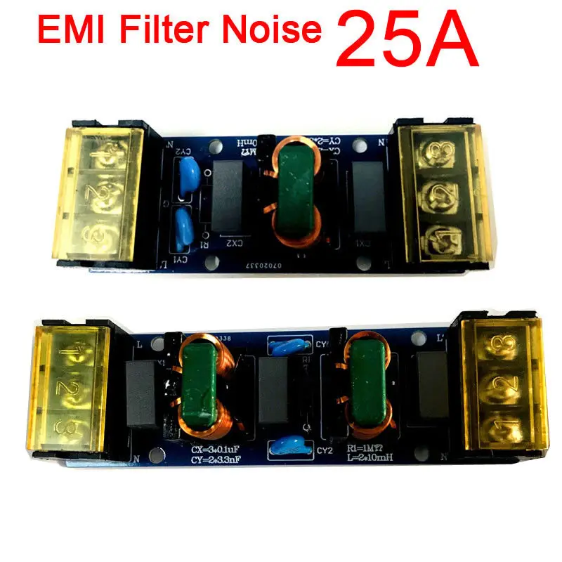 110V 220V NAPAJALNIK Filter Odbor 25A EMI Filter Noise Suppressor ZA Avdio Ojacevalnikom PCB bakrene folije podvojila