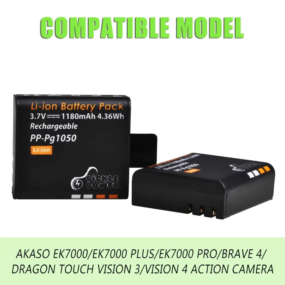 1180mAh PG1050 Baterije in 3 Vrata LED Polnilec za SJCAM SJ4000 WiFi SJ5000 WiFi Plus M10 SJ5000 plus SJ6000 SJ7000