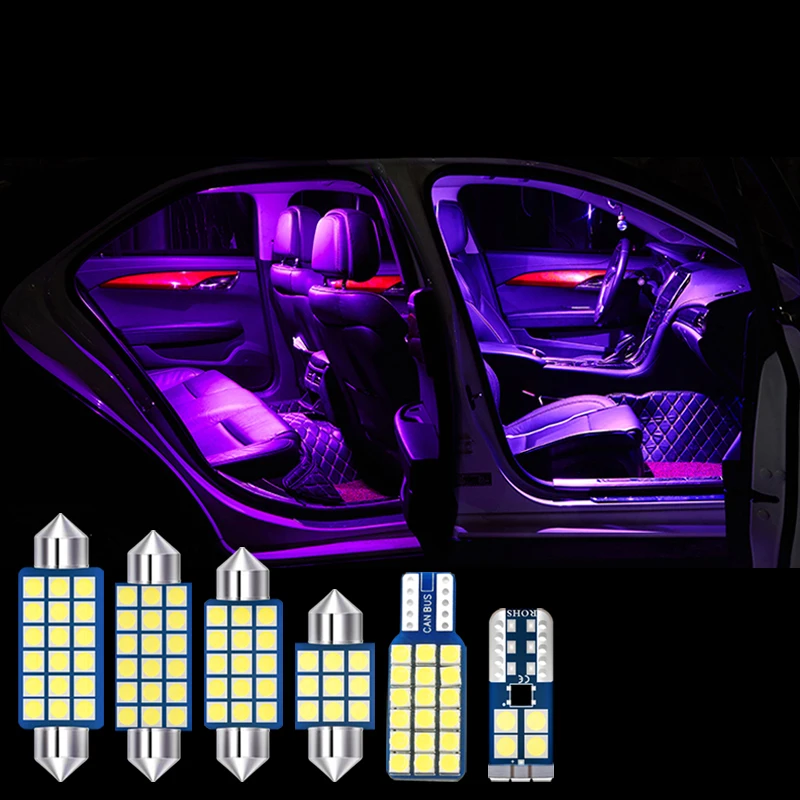 11pcs Napak Avtomobilske LED Žarnice Za Nissan Qashqai J10 J11 2007-2018 2019 Auto Notranjost Kupole Branje Svetlobe Prtljažnik, Svetilke Pribor