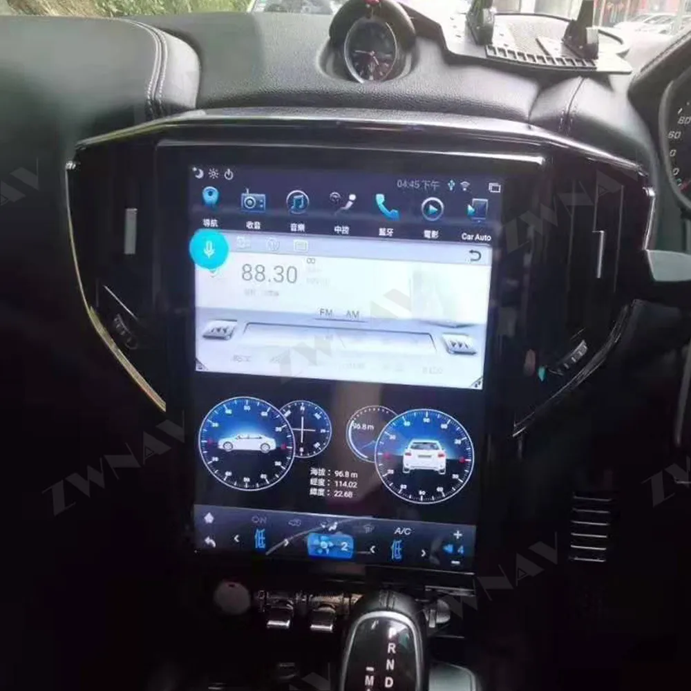 12.1-Palčni Zaslon Navpičnem Večpredstavnostna Radio Predvajalnik Za Maserati GHIBLI-2016 Avto GPS Navigacija 2din Android 9 PX6System