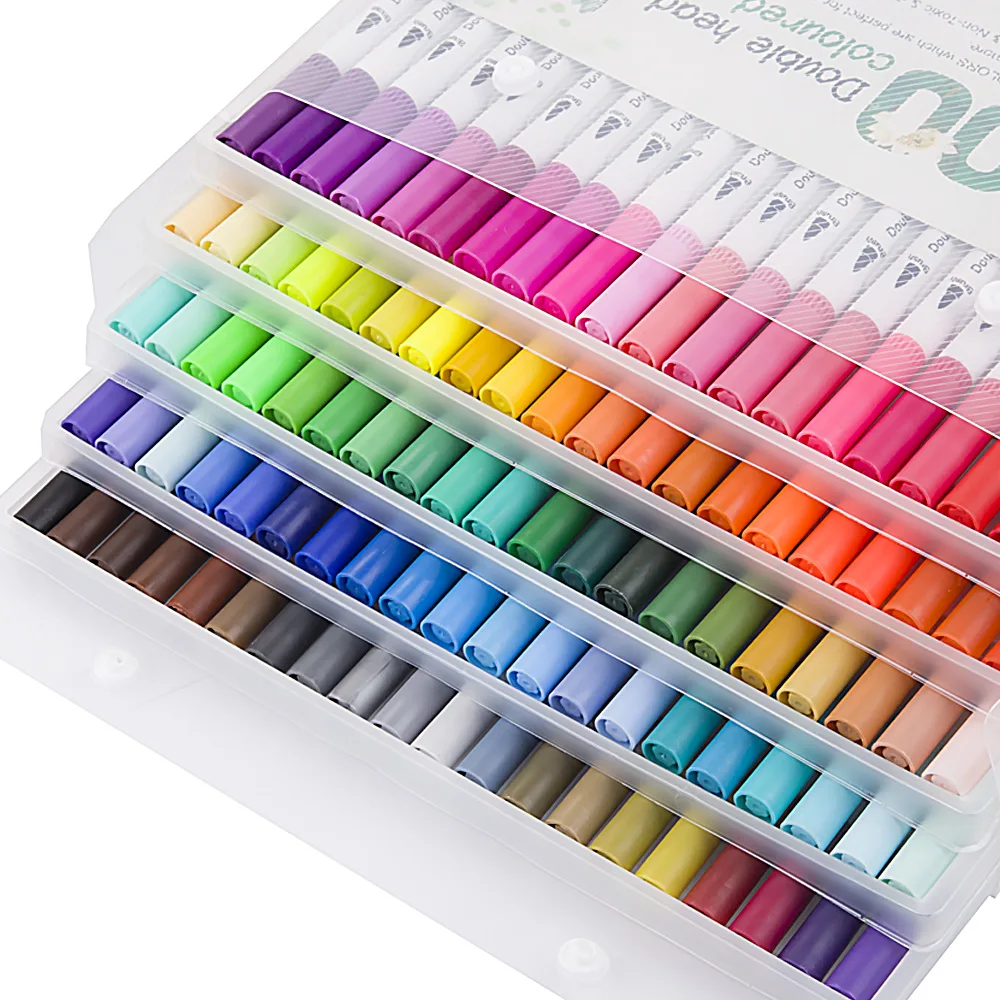 12/24/36/48/72/100 KOZARCEV barve art flomaster slikarstvo akvarel dvojne točke marker nib pero strokovno 0,4 mm črnilo gel peresa