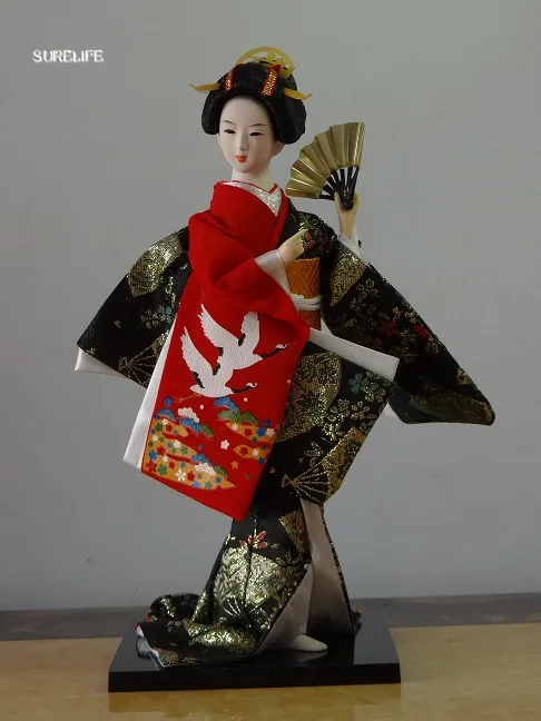 12*30 cm Orientalski Japonske Svile notranja oprema Kimono Kabuki Gejša Lutka Brocade Kimono Kabuki Gejša Lutka Slika Domov Dekoracijo