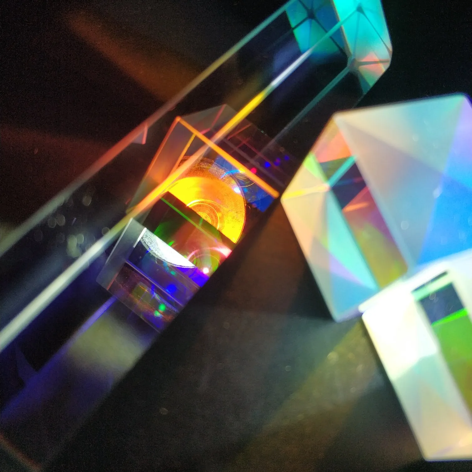 12.7*12.7*12.74 mm Optični Kocka Prizmo Laserski Žarek Kombinacija Igrača Optično Steklo Len Kvadratnih Prizmo s Svetlo Polje Darilo