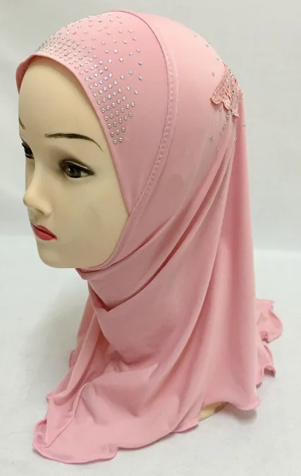 (12 kos/veliko) 2016 nov slog majhne deklice muslimanska oblačila hidžab otroci islamske šal XHGT012