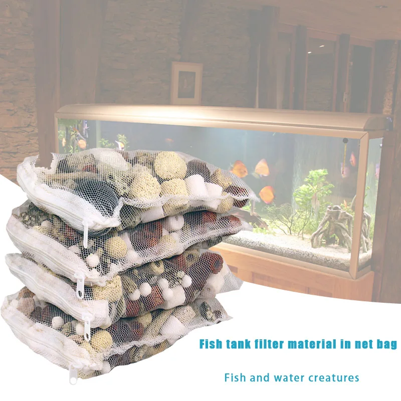 12-v-1 Akvarij Filter Media Materiala Bio Ball Fish Tank Srednje Akvarij Pribor z Neto Vrečko XHC88