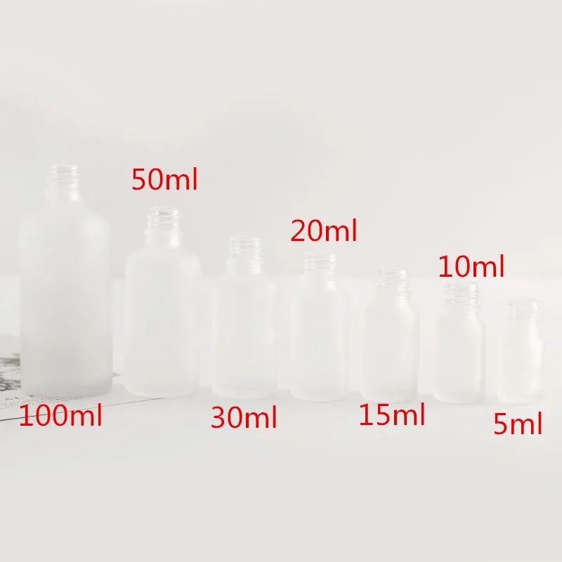 12 x 5ml 10 ml 15ml 30 ml 50 ml 100 ml Frost Stekleno Kapalko Steklenica Prazna Kozmetično Embalažo, Posodo Vial Eterično Olje Steklenice