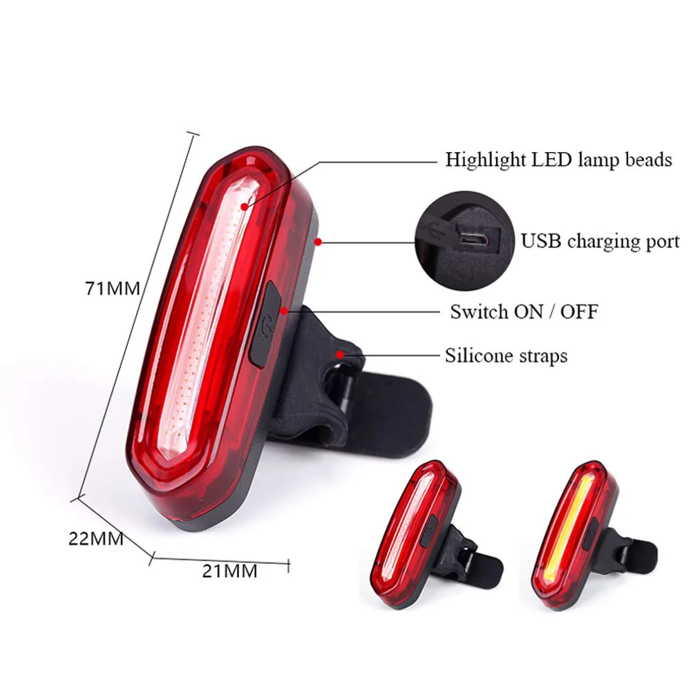 120 Lumnov Izposoja Zadnje Luči Nepremočljiva USB Polnilne MTB Cestno Kolo Rep Svetlobe Nazaj Lučka Kolesarjenje Sedežna LED Luči MOVIGOR