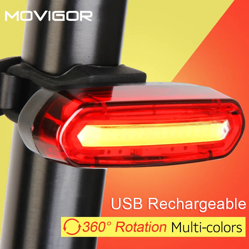 120 Lumnov Izposoja Zadnje Luči Nepremočljiva USB Polnilne MTB Cestno Kolo Rep Svetlobe Nazaj Lučka Kolesarjenje Sedežna LED Luči MOVIGOR