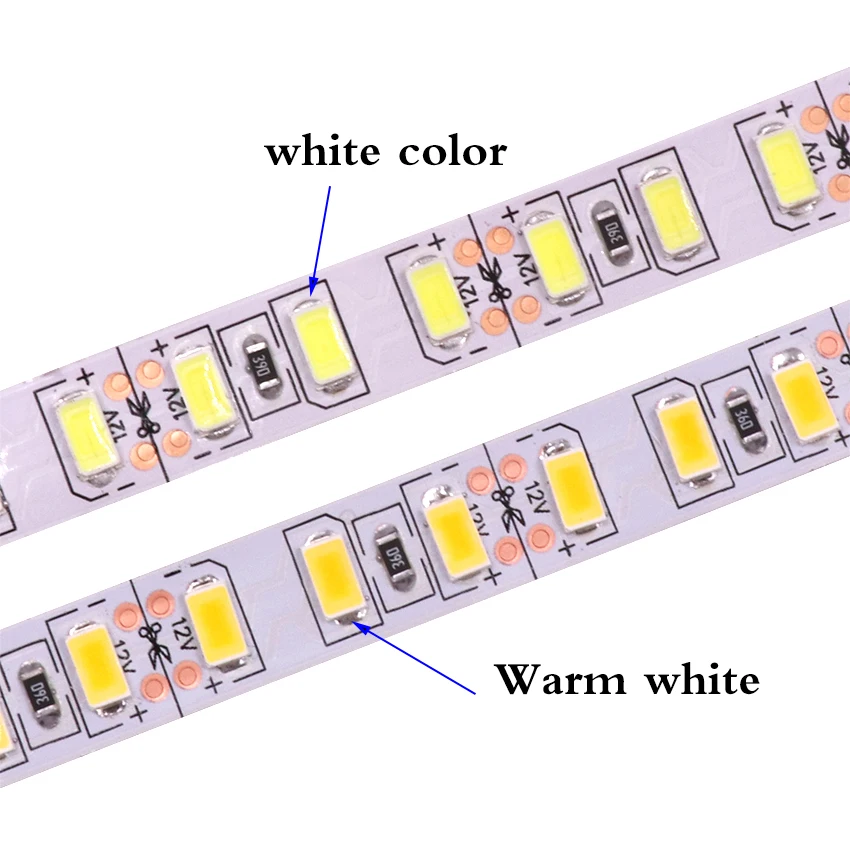 120leds/m 5M 5630 Led Trak Svetlobe 12V DC Prilagodljivo LED Luči 600LED 300LED Pixel Trak, ki Niso Vodotesne Led Trak Božič Lučka