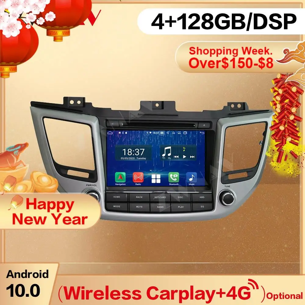 128G Carplay 2 Din Mutimedia Za Hyundai IX35 Android 10.0 Zaslon Predvajalnik Avdio Radio, GPS Navigacija Vodja Enote Auto Stereo