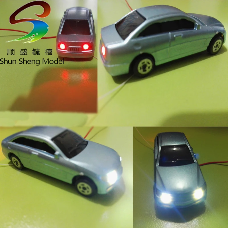 12PCS 1:150 N Obsegu Model Osvetljeno Avtomobilov Z Led Luči za Izgradnjo Postavitev