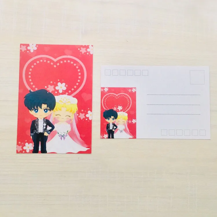 12Pcs/Paket Vroče Prodajo 14*9 cm Sailor Moon Anime Dopisnica Risanka Pozdrav Sim Sporočila Sim Darilo Tiskovine