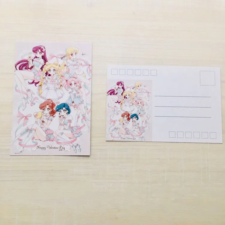 12Pcs/Paket Vroče Prodajo 14*9 cm Sailor Moon Anime Dopisnica Risanka Pozdrav Sim Sporočila Sim Darilo Tiskovine