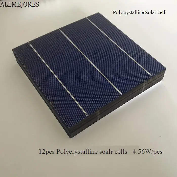 12pcs Polikristalni soalr celice 4.46 W/kos 0,5 V Visoko effencicy 156mm paniel sončne celice za diy 5V 6V solarnimi polnilnik