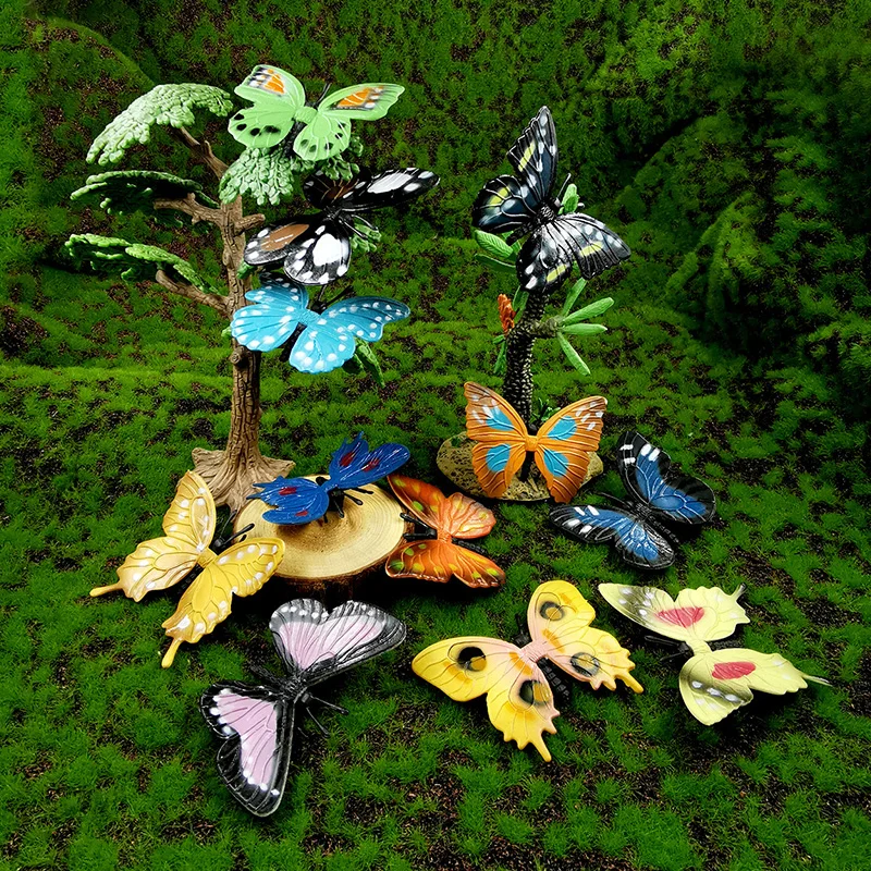 12pcs Simulacije Metulj, insektov, živali model Veren akcijska figura, doma dekor Izobraževalne Darilo Za otroke, Otroci vroče igrače set