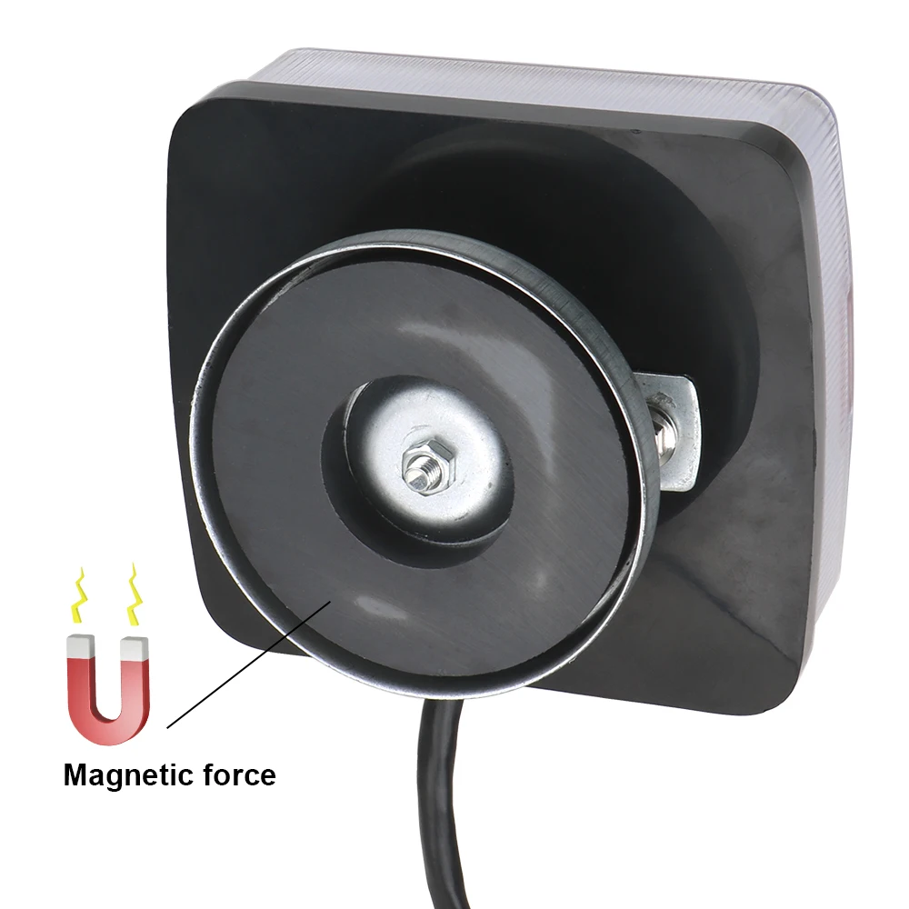 12V 16 LED Prikolico Rep Vleka Luči Zadaj Kazalnik Zavore Reflektor Število Ploščo Močan Magnet, Enostavno Prileganje