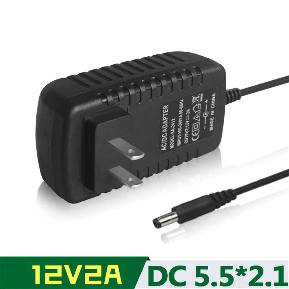 12V2A za izmenični tok zaščita pred Preobremenitvijo za kamero za spremljanje napajanje DC5.5*2.1 mm Vhodna napetost 100-240V