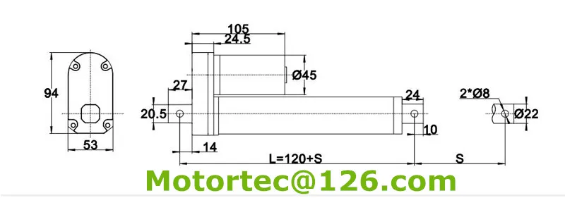 12VDC 24VDC vhod 200mm kap 110mm/s hitro 3500N 350KG 770LB sile Nova težka linearni pogon brezplačna dostava