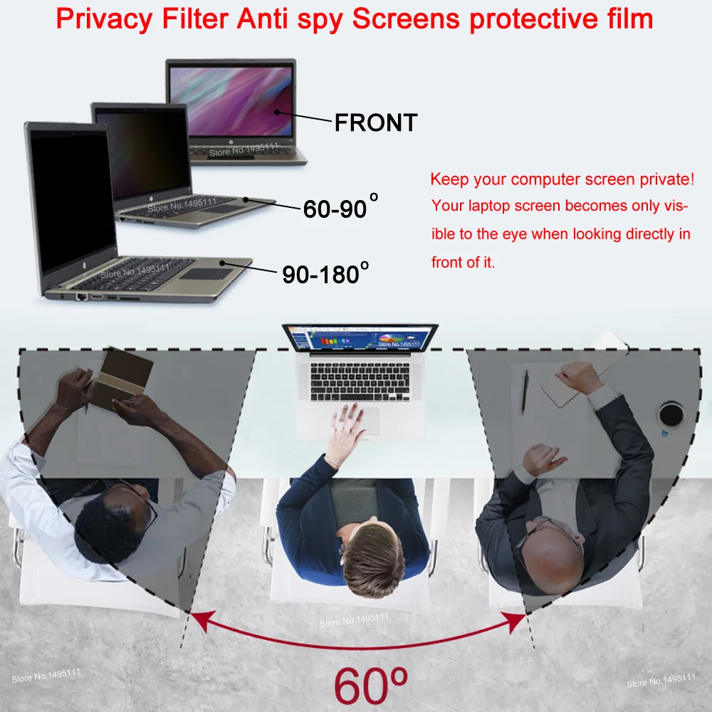 13,3 palca (294mm*165mm) Privacy Filter Anti vohun Zasloni zaščitno folijo za 16:9 Prenosnik