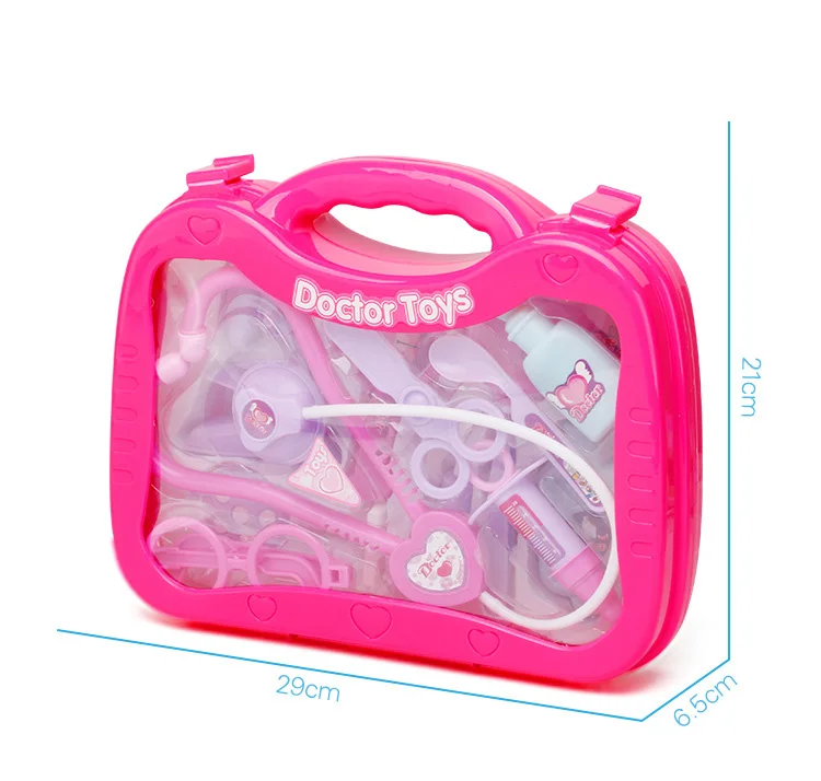 13Pcs/nastavite polje z Otroki zdravnik igrača pretvarjamo, imajo določene prenosni kovček medicinske orodje otroci igra hiša igrače