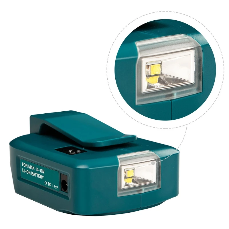14,4 V/18V Li-on Baterija Dvojna Vrata USB z LED Luči Pozornosti Zunanja Svetilka za Makita Baterije
