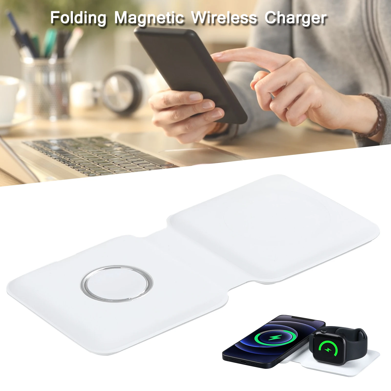 15W Mag Magnetni Varno Brezžično Duo Polnilec Za Apple IPhone 12 Mini Pro Max Polnjenje Za AirPods IWatch
