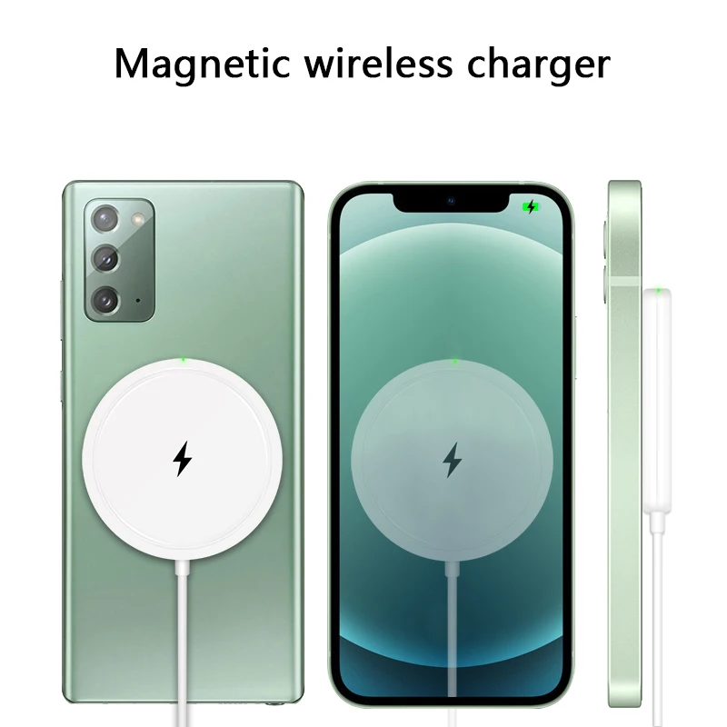 15W Magnetni Brezžično Polnjenje Pad Hitro Polnjenje Brezžični Polnilnik Za IPhone 12 Pro 12 Pro Max Samsung Podporo Dropship