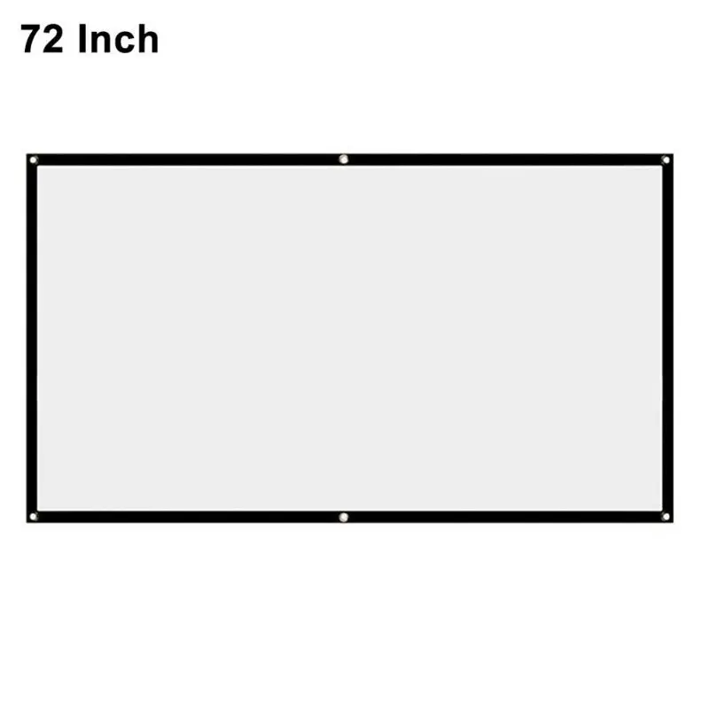 16:9 Zložljive Projekcijski Zaslon Prenosni Bela Projektor Zavese 60/72/84/100\