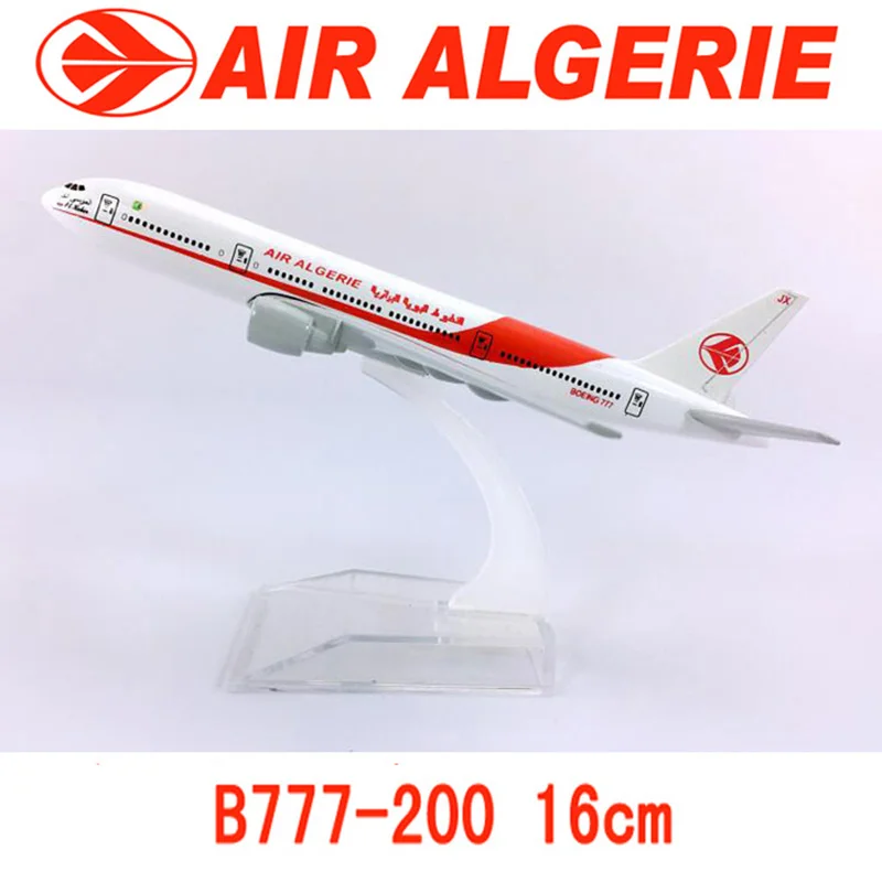 16 CM 1/400 Boeing B777-200 Model Air Alžirija Airlines W Plastične podlage Zlitine Letalo Letalo Zbirateljske Prikaz Modela Odlikovanja