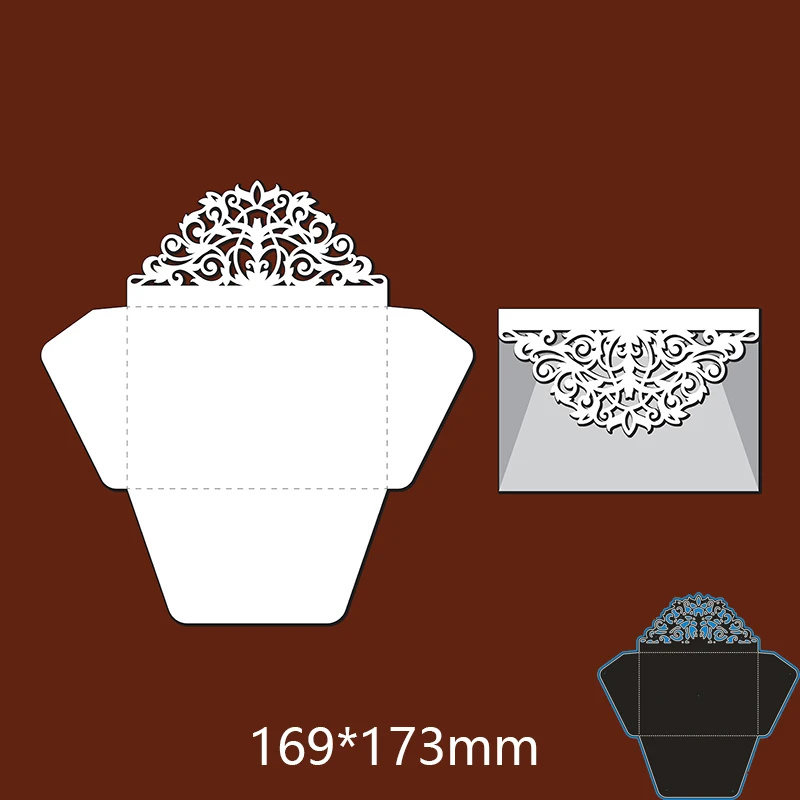169*173mm Votlih čipke sredstev new Metal Rezanje umre Matrice za DIY Scrapbooking Papir, Kartice, Obrti, Izdelava Obrti Dekoracijo