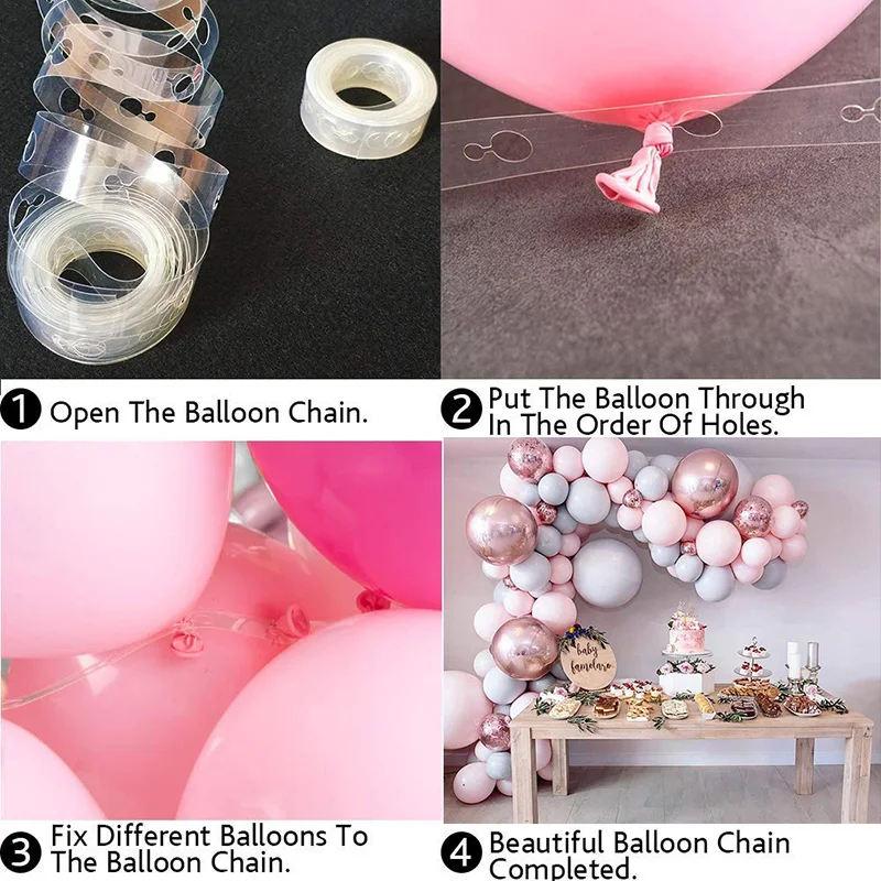 169pcs/set Sivo Roza Latex Balon 4D Rose Zlata Baloni Verige Ballon Arch Stranka Steno Rojstni dan Poročni Dekoracijo Ozadje