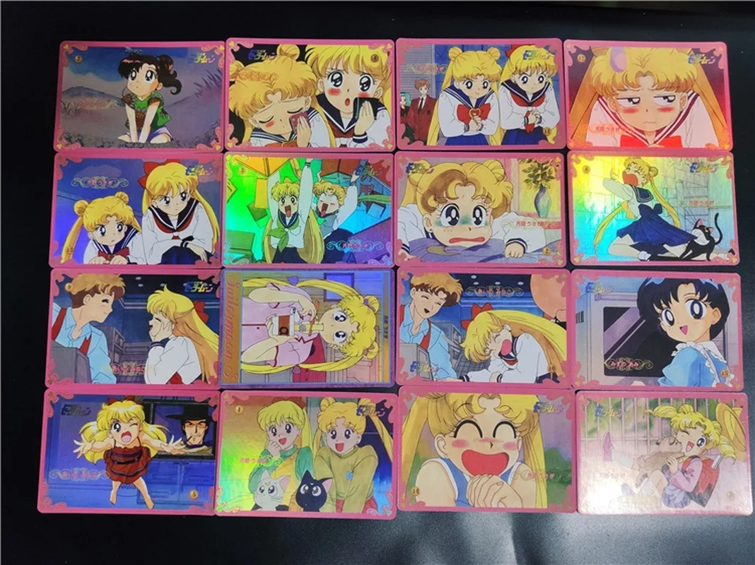 16pcs/set Sailor Moon Scene Kartico Igrače Hobiji Hobi Zbirateljstvo Igre Anime Zbirka Kartic