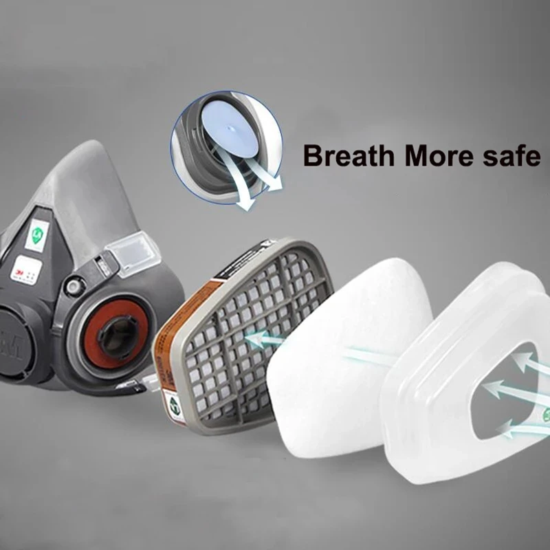 17 V 1 Obleko 6200 Plina Respirator Slušalke Anti Filtri za Delce Prahu, Megle In Meglica PM2.5 Zaščitna Maska Za Vgradnjo