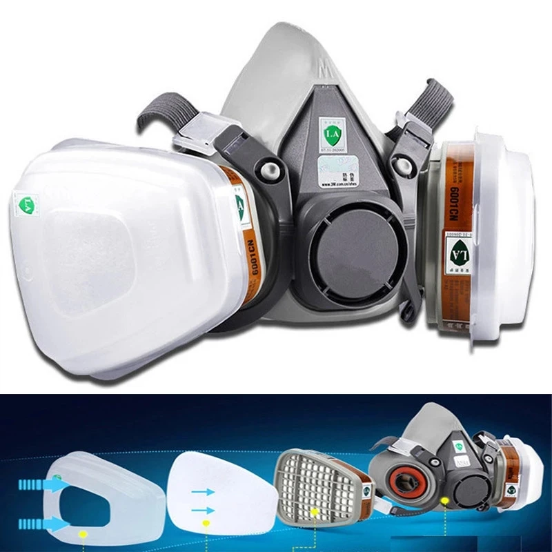 17 V 1 Obleko 6200 Plina Respirator Slušalke Anti Filtri za Delce Prahu, Megle In Meglica PM2.5 Zaščitna Maska Za Vgradnjo