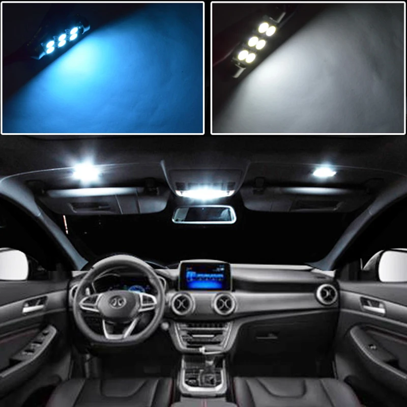 17Pcs Canbus T10 Bele LED Luči Žarnice za Notranje zadeve Kit Zemljevid Dome Trunk registrske Tablice Lahka, Primerna za 2005-2010 Chrysler 300 300C 300M